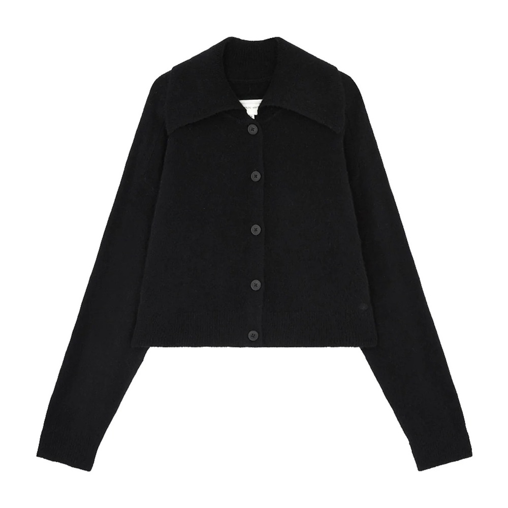 LOULOU DE SAISON Sao Cardigan, M, Black - Picture 2 of 7